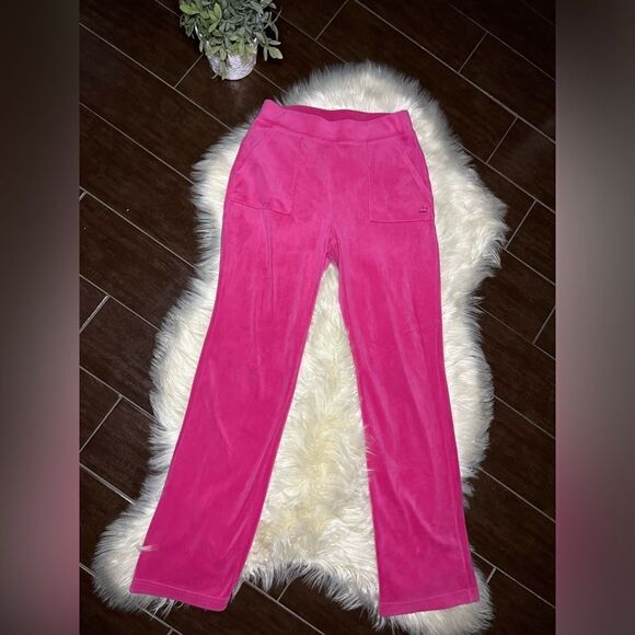 Juicy by Juicy Couture pink velour track pants sz small - Picture 2 of 9
